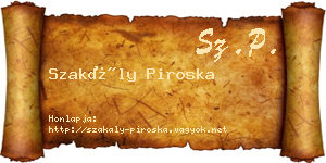 Szakály Piroska névjegykártya